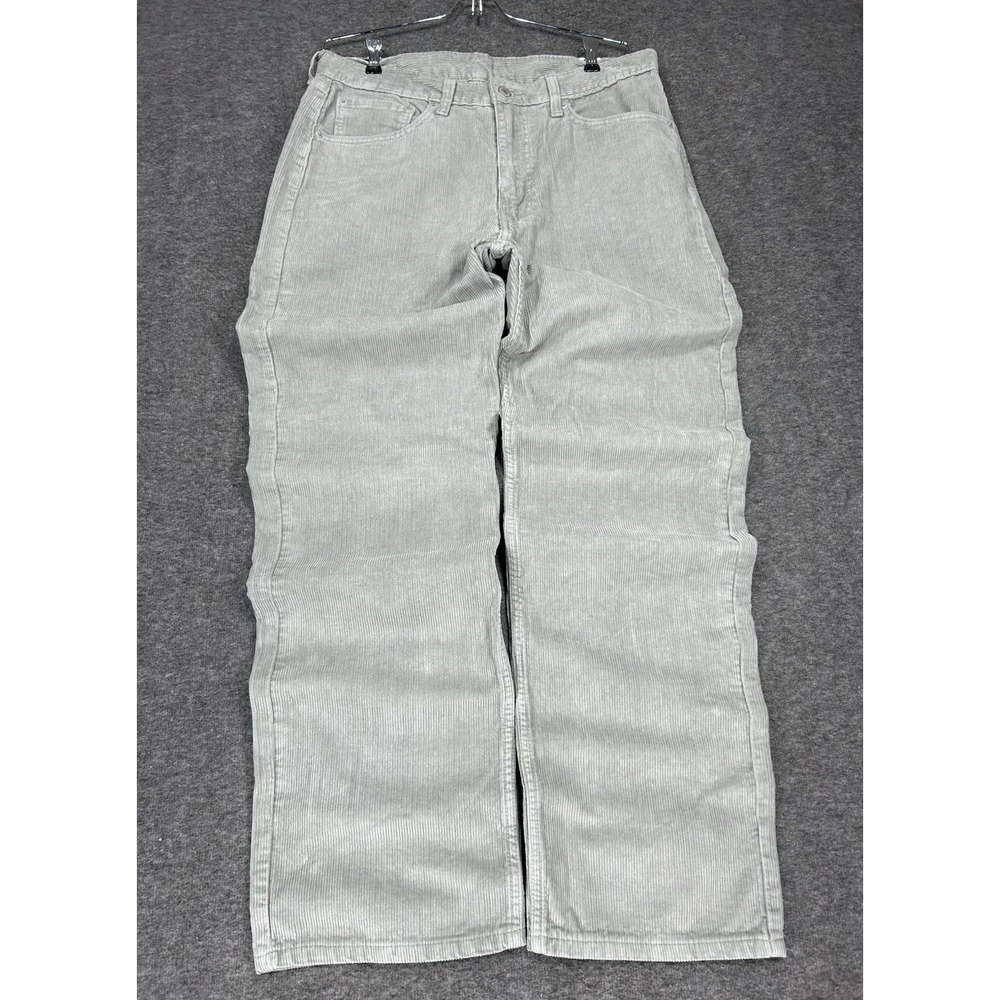 Levis 565 Corduroy Pants Mens 32x32 Gray Loose Straight Baggy Skater